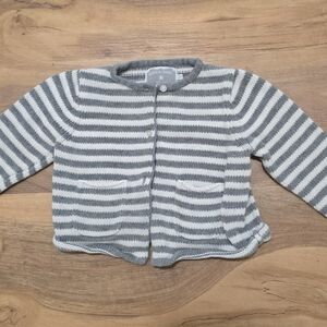 Gray Striped Kids Sweater